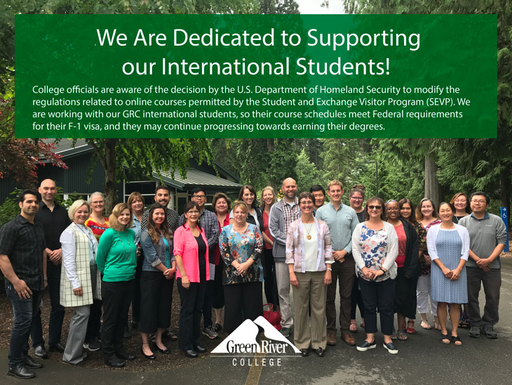 International Programs staff stand in solidarity with International students.