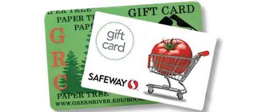 Paper Tree and Safeway gift cards