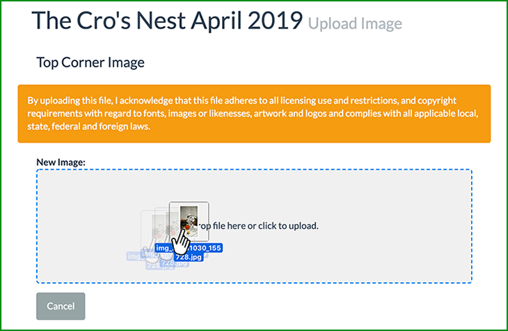 The Upload an image process in Design Conductor.