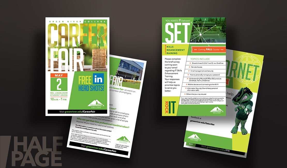 Half page flyer designs.