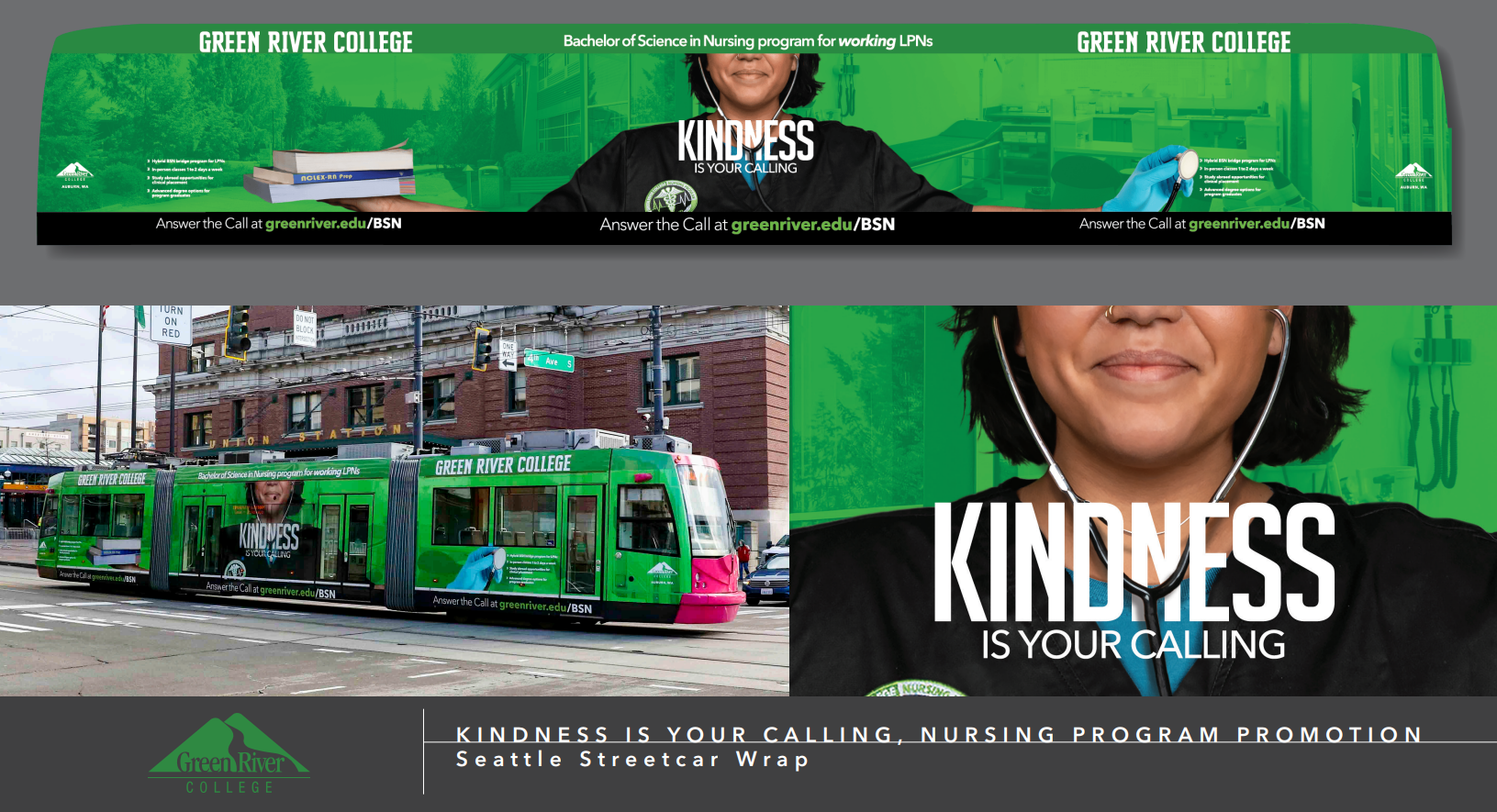 BSN "Kindness is calling" bus ad