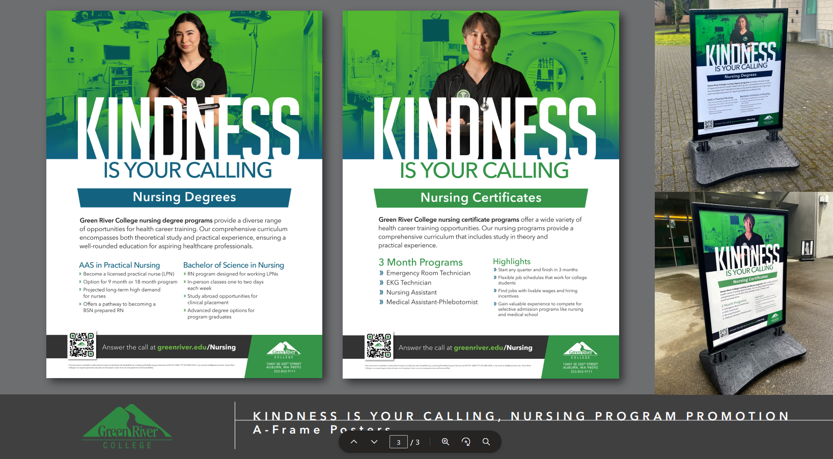 Kindness is Calling on campus posters