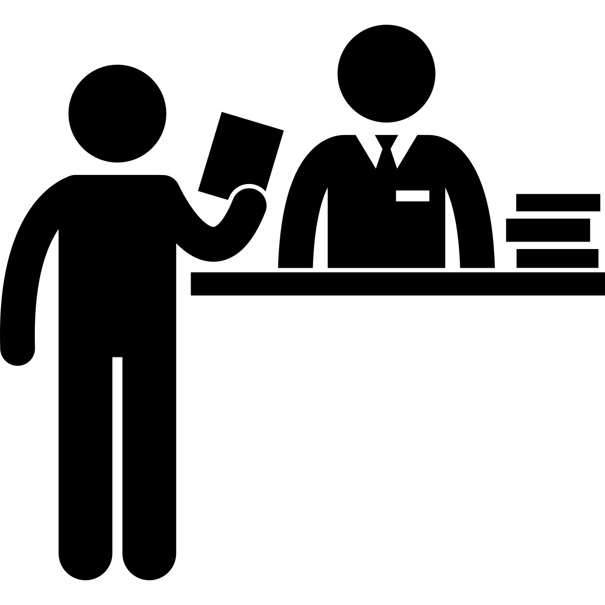 Library desk icon