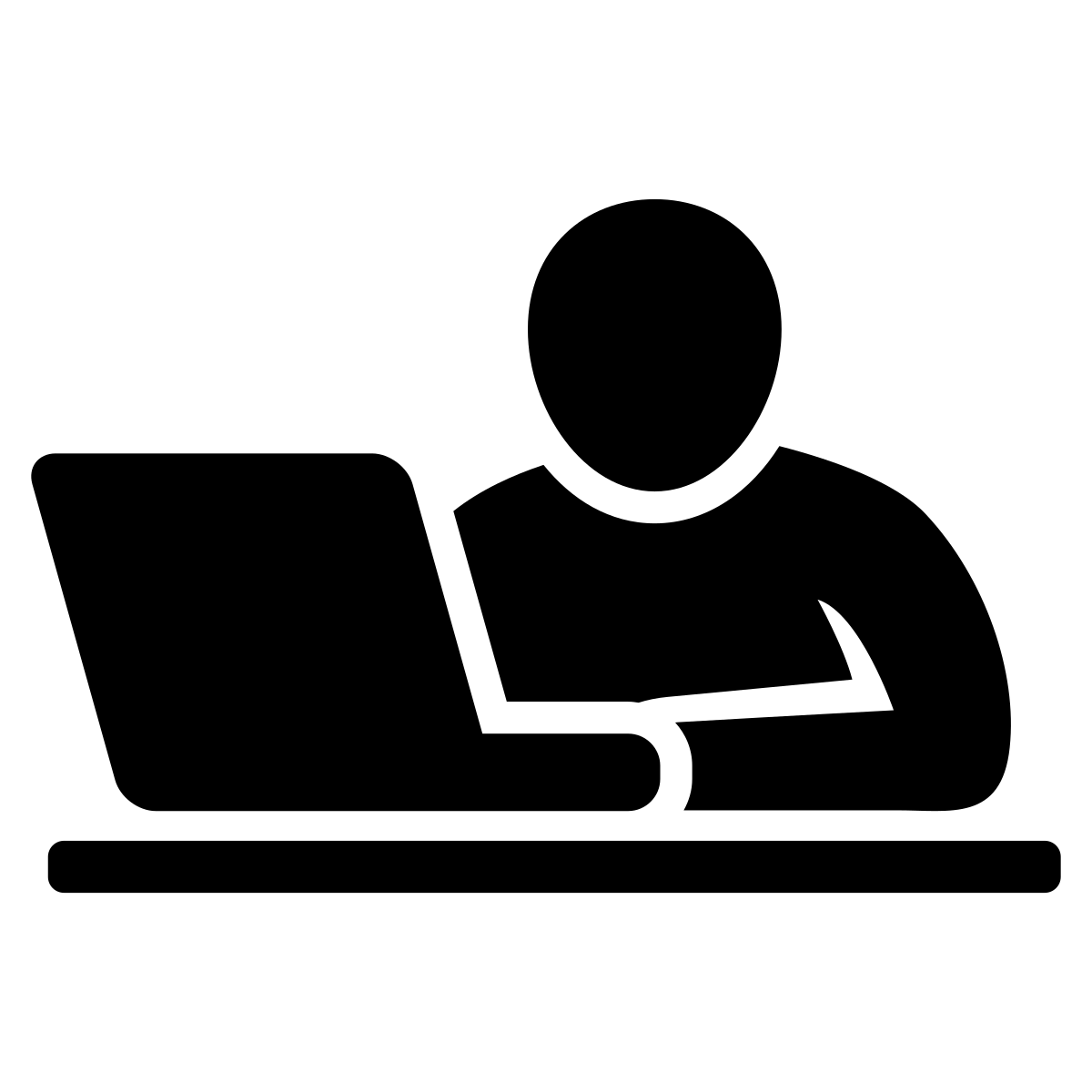 Person with laptop icon