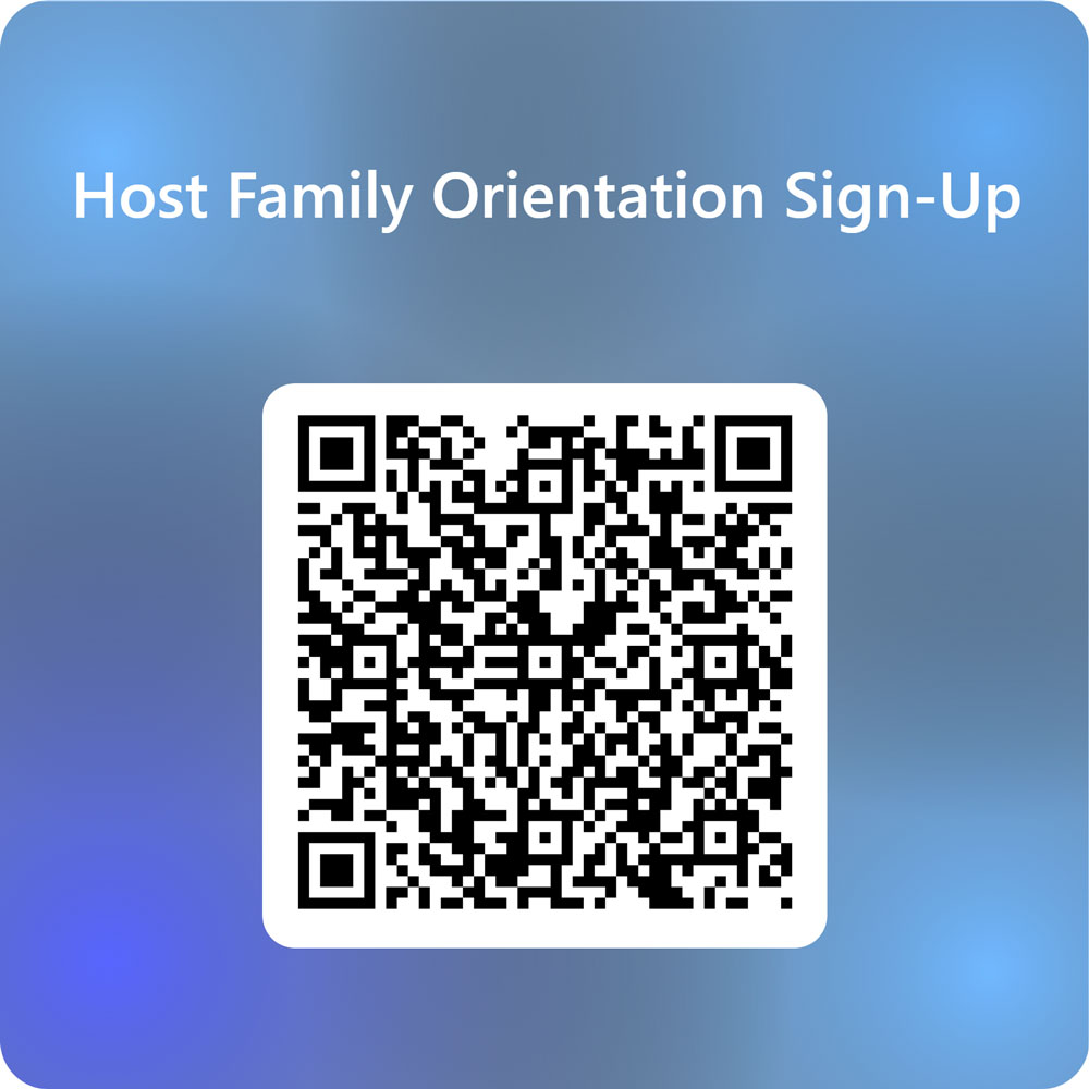 Host Family Orientation Sign Up QR code