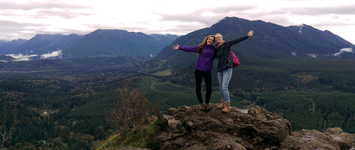 Photo of students on a hike