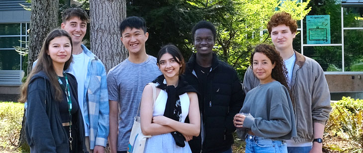 Photo of students in front of Technology Center