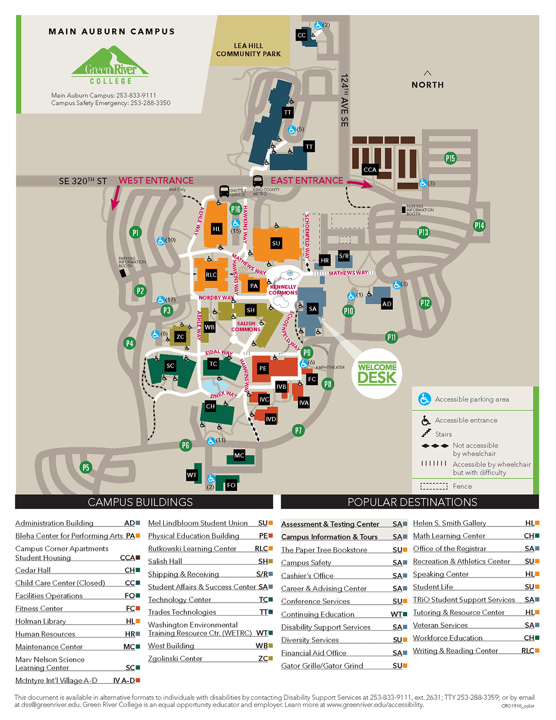 Green River College Campus Map