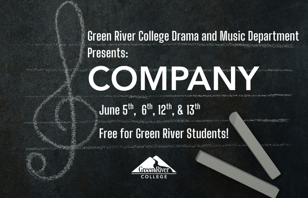 Promotional graphic for Company the musical. Performances on June 5, 6, 12, 13 of 2026