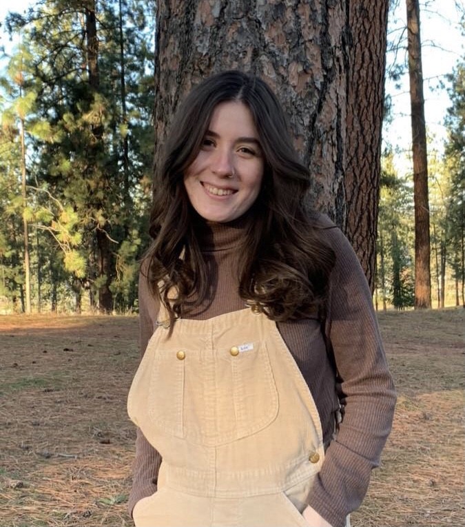 Mary in front of a tree